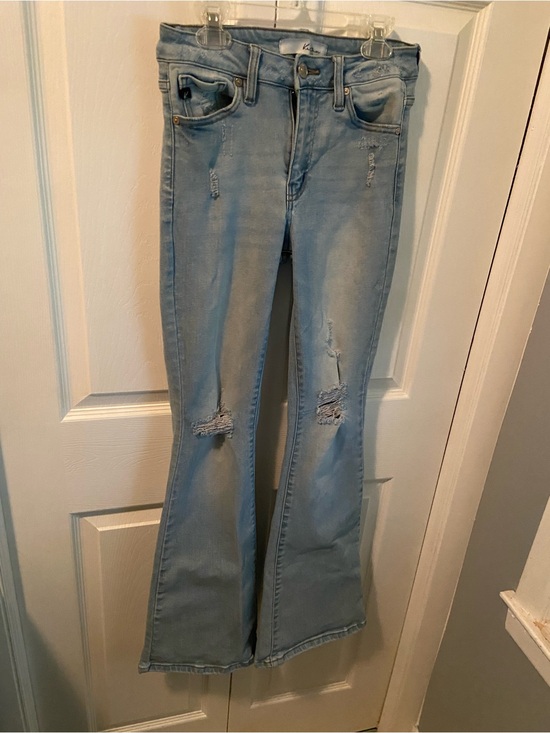 KanCan Denim - KanCan Light Blue Distressed Flare Jeans